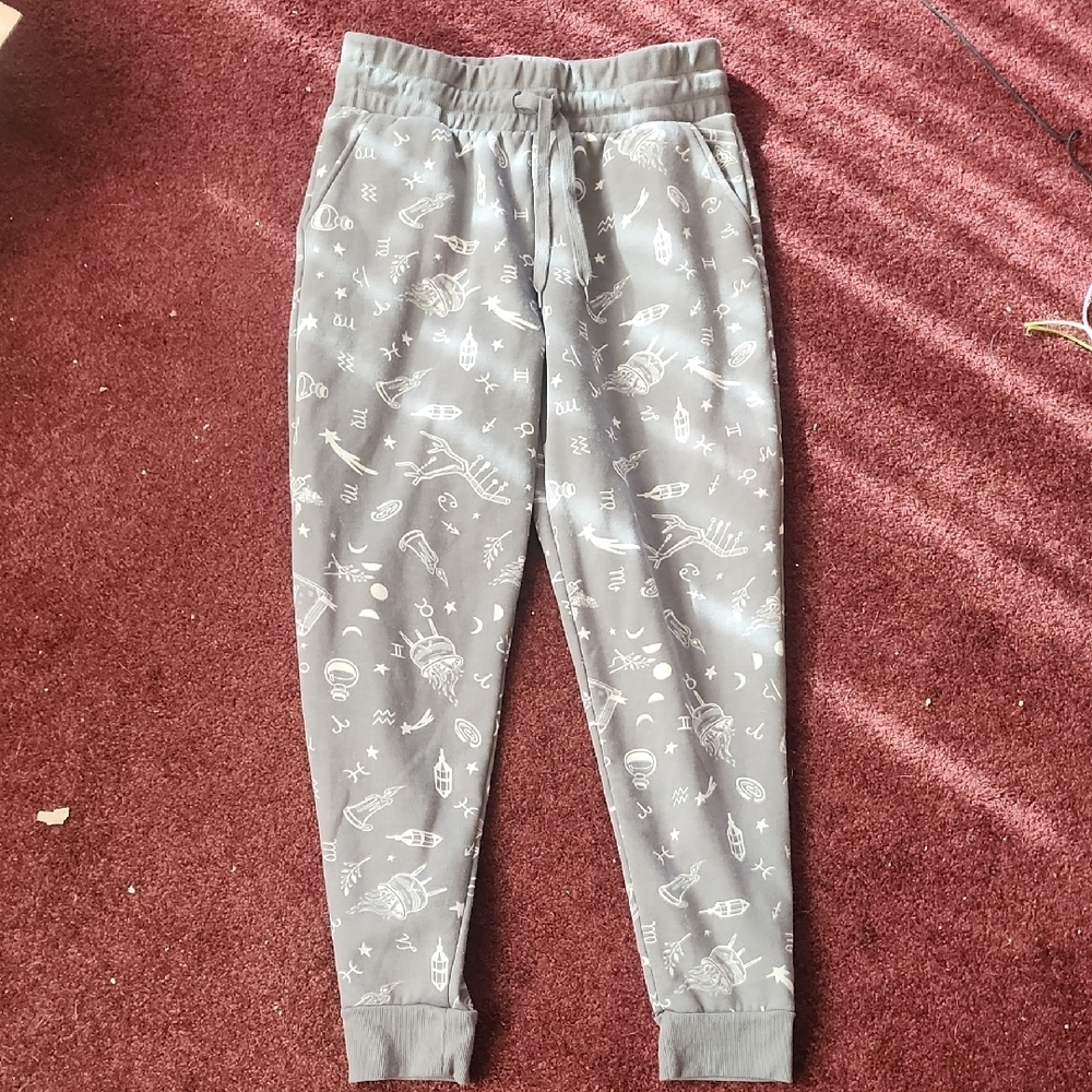 if it were me Gray Patterned Joggers